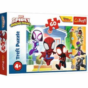 Puzzle Trefl 60 piese, In lumea lui Spidey si a prietenilor sai fantastici