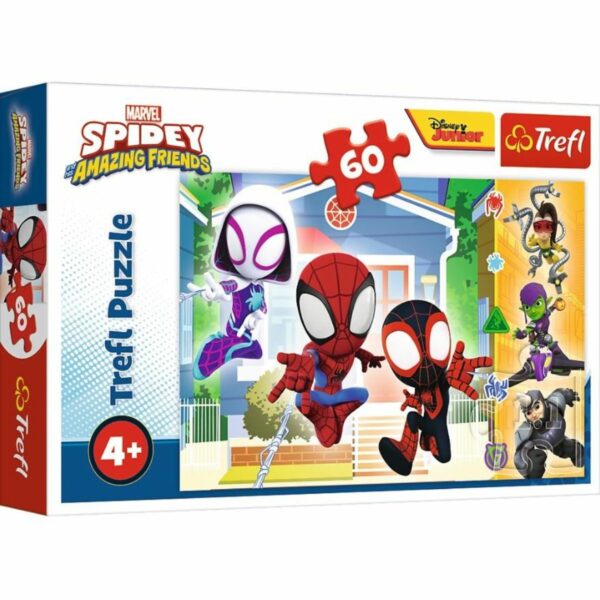Puzzle Trefl 60 piese, In lumea lui Spidey si a prietenilor sai fantastici