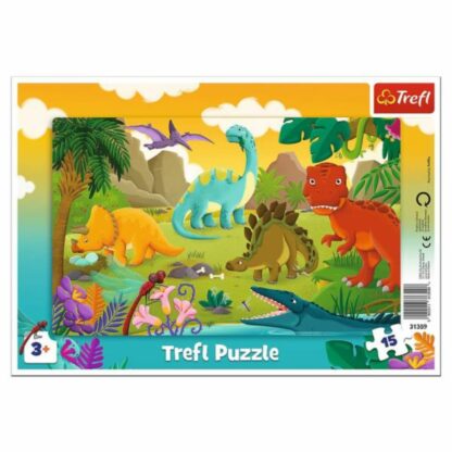 5900511313598 tf31359 001w puzzle trefl 15 piese in rama dinozauri