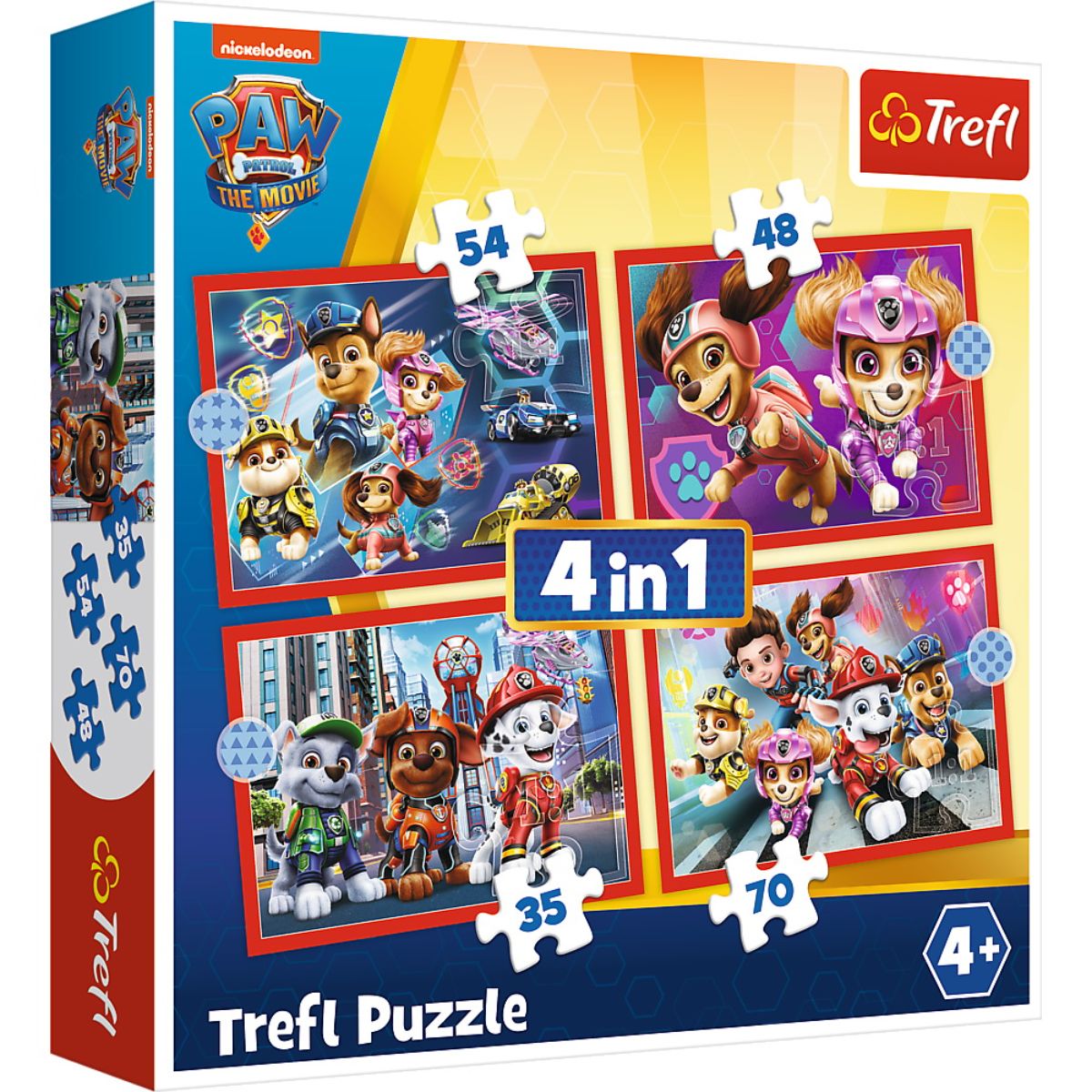 Puzzle Trefl 4 in 1, In oras, Paw Patrol (35, 48, 54, 70 piese) 1 Puzzle Trefl 4 in 1, In oras, Paw Patrol (35, 48, 54, 70 piese)