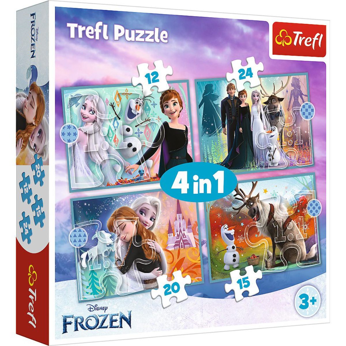 Puzzle Trefl 4 in 1, O lume minunata, Disney Frozen 2 (12, 15, 20, 24 piese) 1 Puzzle Trefl 4 in 1, O lume minunata, Disney Frozen 2 (12, 15, 20, 24 piese)
