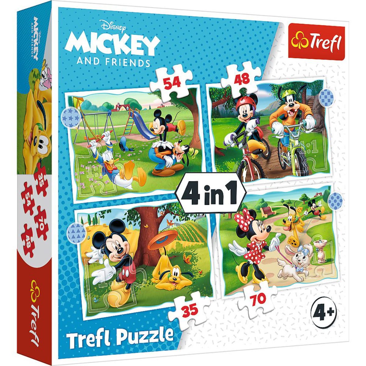 Puzzle Trefl 4 in 1, O zi minunata, Disney Mickey Mouse (35, 48, 54, 70 piese) 1 Puzzle Trefl 4 in 1, O zi minunata, Disney Mickey Mouse (35, 48, 54, 70 piese)