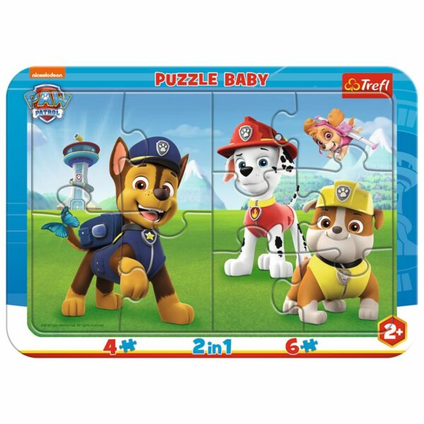 Puzzle Trefl 10 piese in rama, Patrula fericita, Paw Patrol