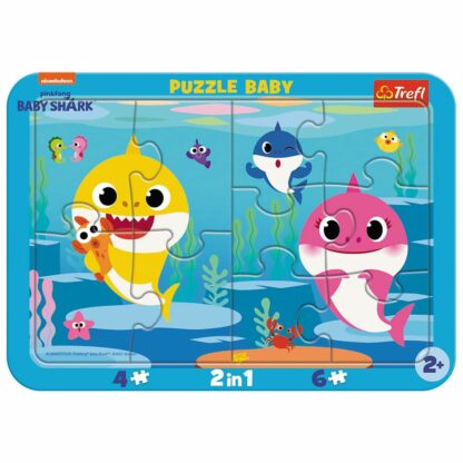 5900511800272 tf80027 001w puzzle trefl 10 piese in rama rechinii fericiti baby shark