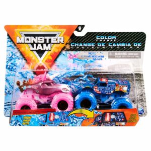 Set 2 masini Monster Jam, Scara 1:64, Sparkle Smash si Ice Cream Man
