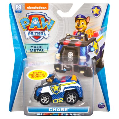 Masinuta cu figurina Paw Patrol True Metal, Chase 20121333