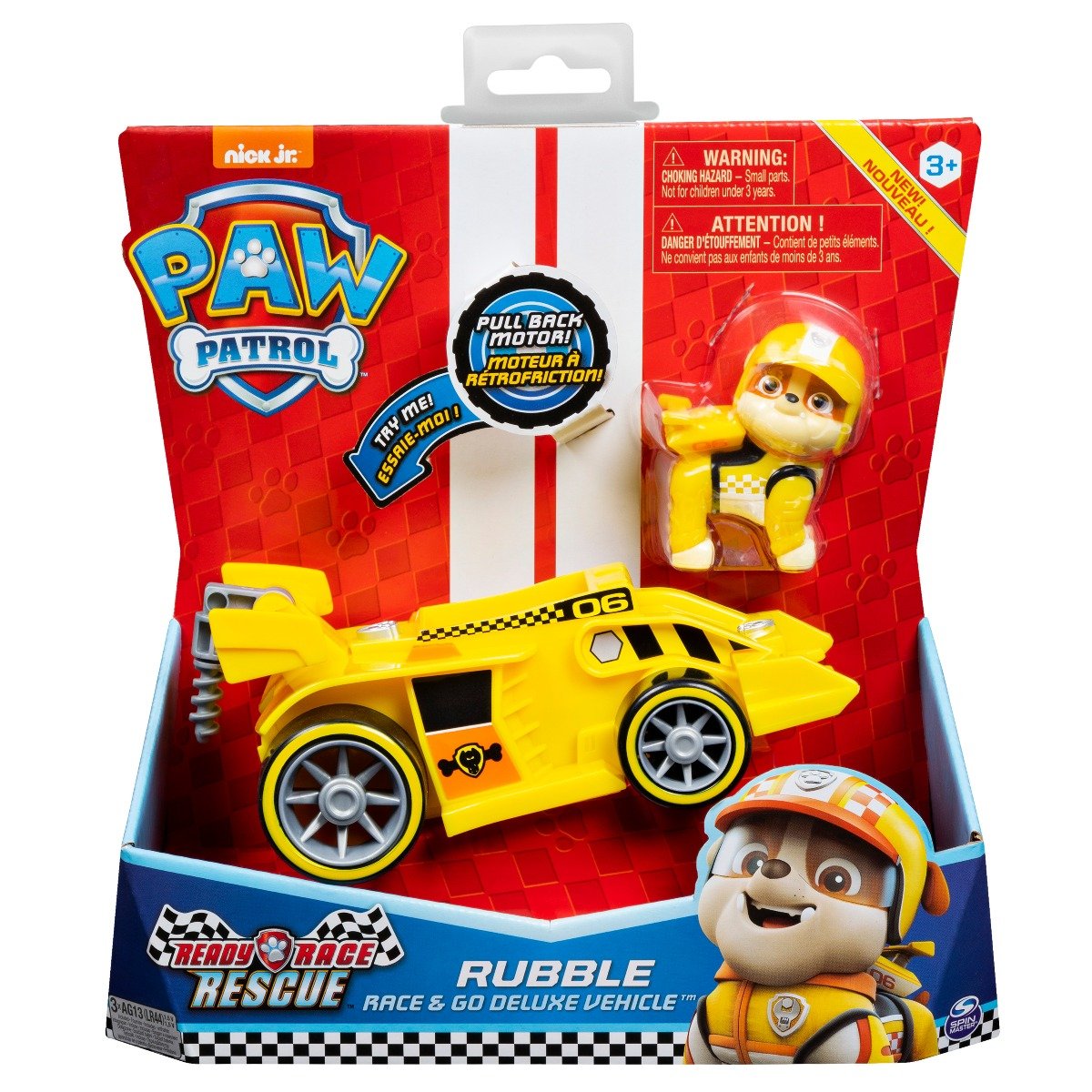 Masinuta cu figurina Paw Patrol Ready Race, Rubble 20119529
