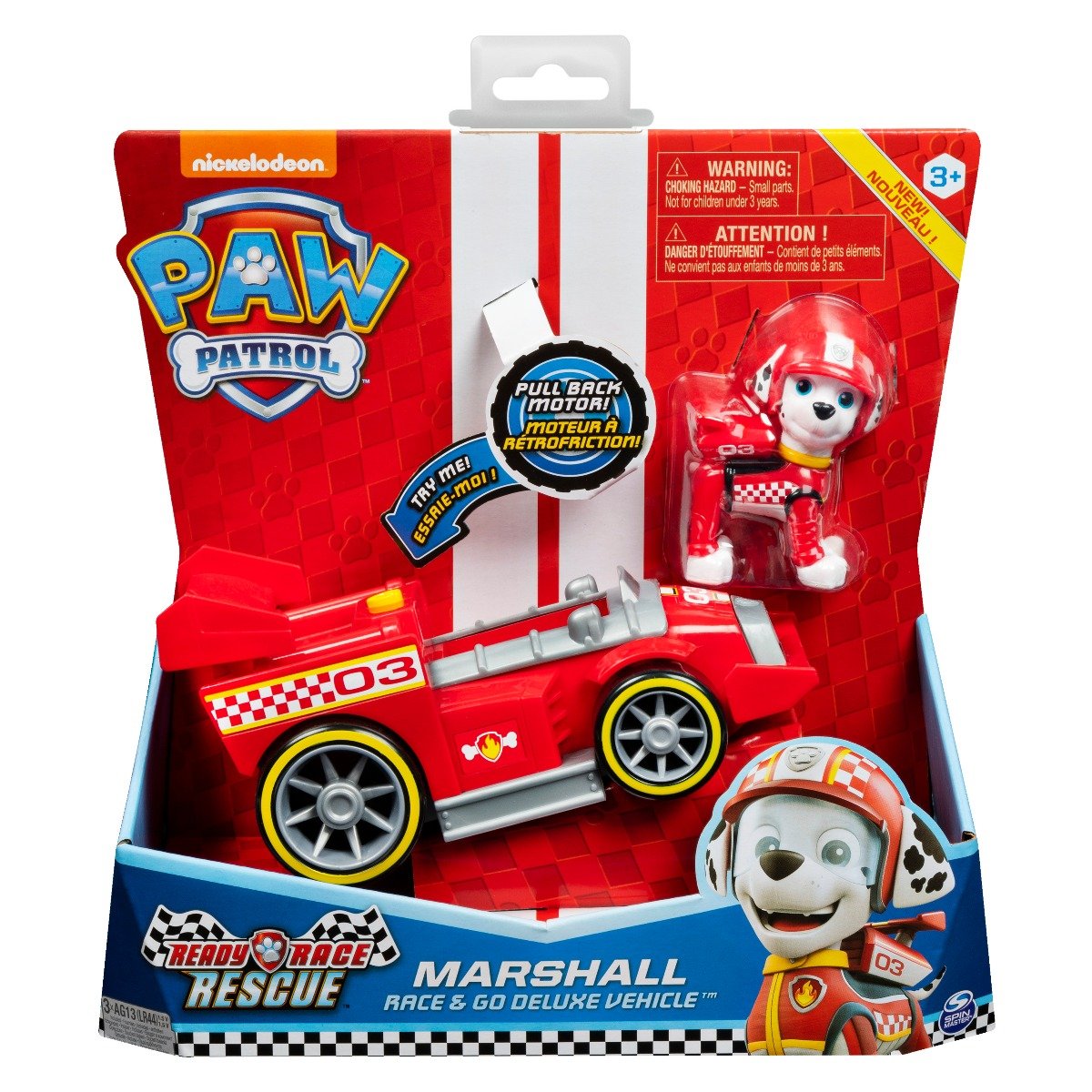 Masinuta cu figurina Paw Patrol Ready Race, Marshall 20119527