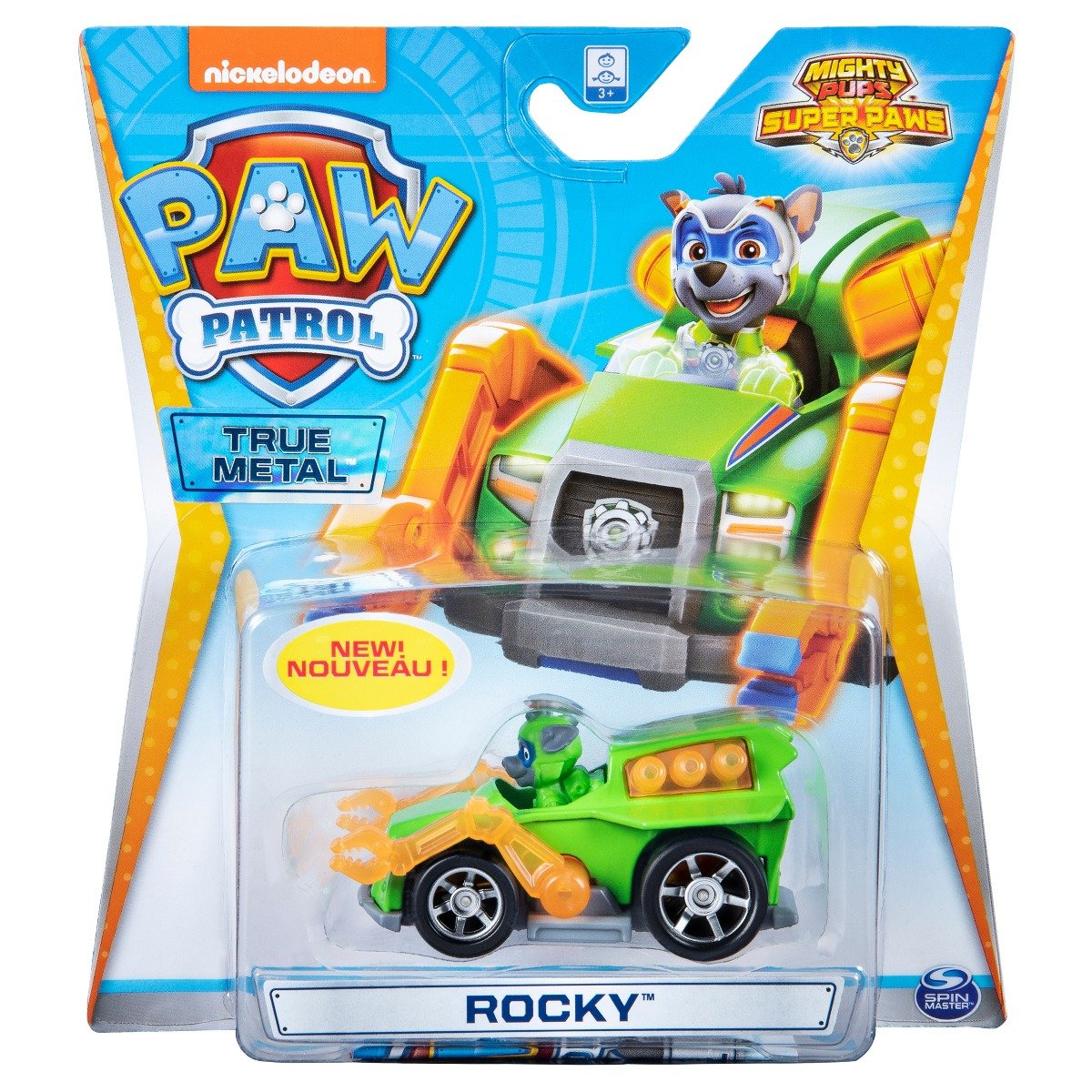 Masinuta cu figurina Paw Patrol True Metal, Rocky 20127208