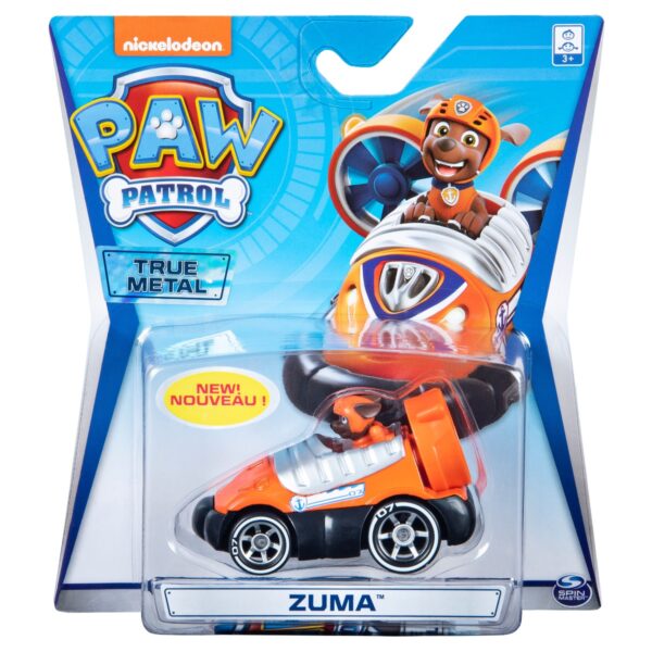 Masinuta cu figurina Paw Patrol True Metal, Zuma 20127218