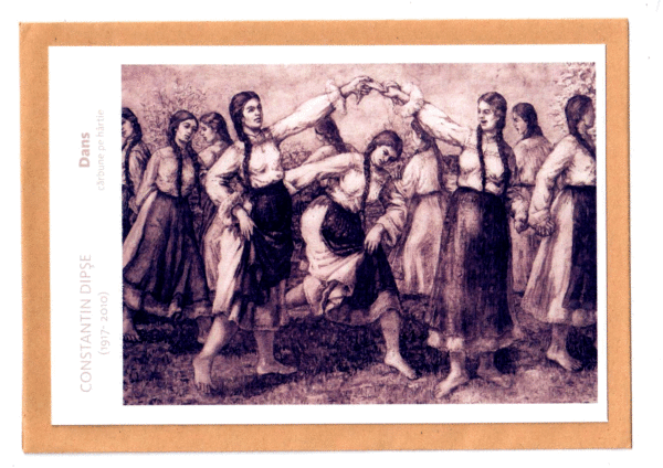 Felicitare - Dans, carbune pe hartie | Mayon