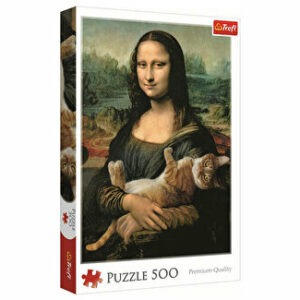 Puzzle Trefl Monalisa cu pisica, 500 piese