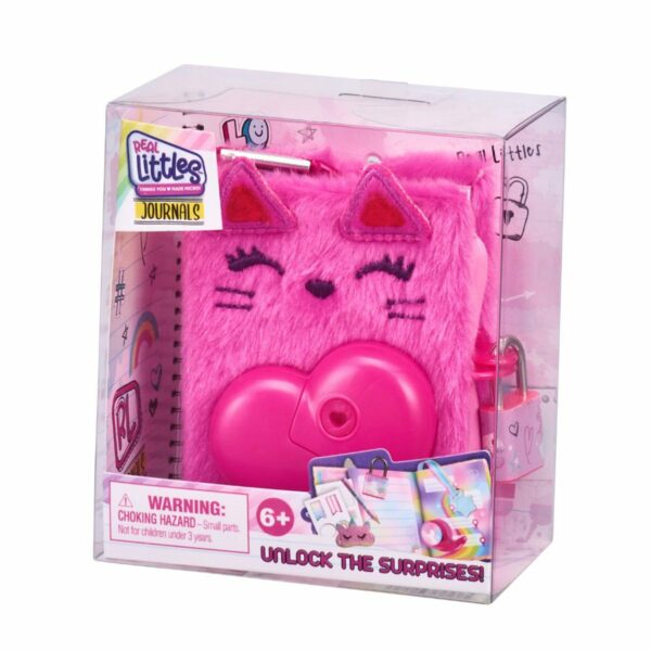 Set Mini jurnal cu accesorii, Real Littles, S4, Pisicuta roz