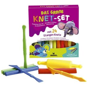 Set plastilina 24 culori, 28 piese Moses MS04003