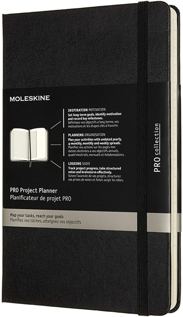 Agenda Moleskine - Pro Project Planner 12 Months Large - Black | Moleskine