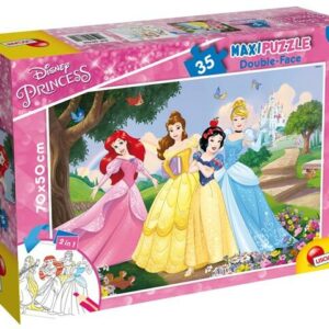 Puzzle de colorat maxi - Printese vesele (35 piese)