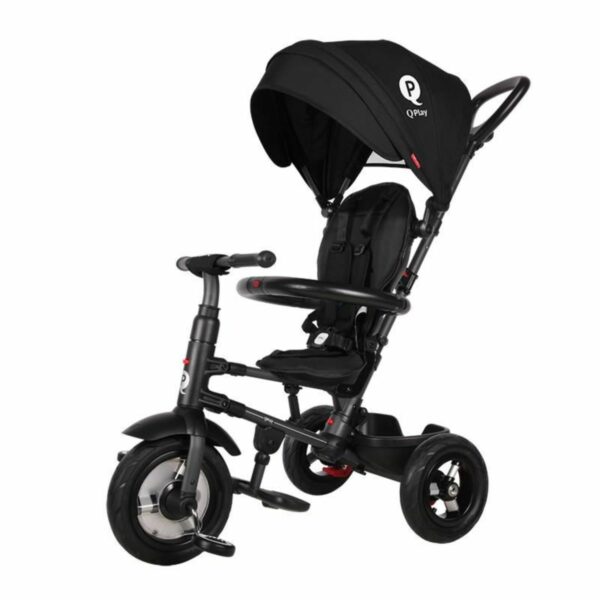 Tricicleta Qplay, DHS Baby Coccolle, Rito Rubber, Negru