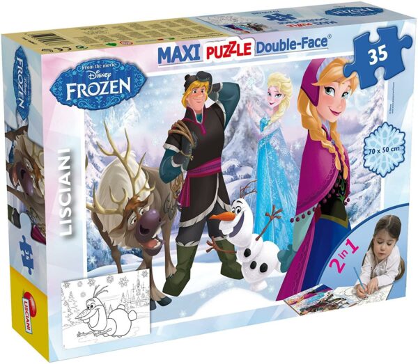 Puzzle de colorat maxi - Regatul de gheata (35 piese)