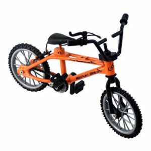 Mini Bicicleta Finger Bike, jucarie antistres pentru deget, 11 x 8 x 2 cm, portocaliu
