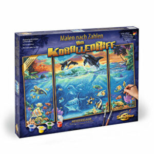 Kit pictura pe numere Schipper - Viata marina, 3 tablouri