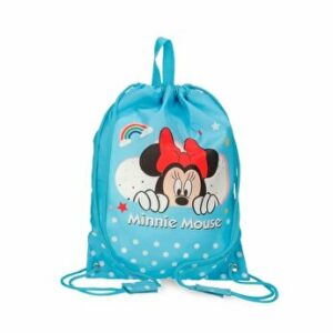 Sac pranz, Minnie Rainbow, bleu, 27x34 cm