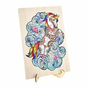 Puzzle lemn - Unicorn, 130 piese
