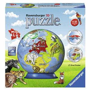 Puzzle 3D Globul Pamantesc, 72 piese