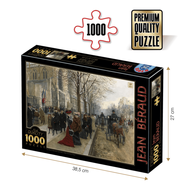 Puzzle Jean B?raud - Puzzle adulti 1000 piese - Apr?s Loffice ? L?glise de la Sainte Trinit?