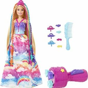 Papusa Barbie cu accesorii pentru impletituri