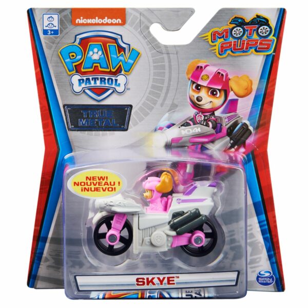 Masinuta cu figurina Paw Patrol True Metal, Skye, 20130765