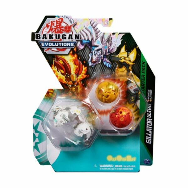 Figurina Bakugan Evolutions, Starter Pack 3 piese, Gillator Ultra, S4, 20135105