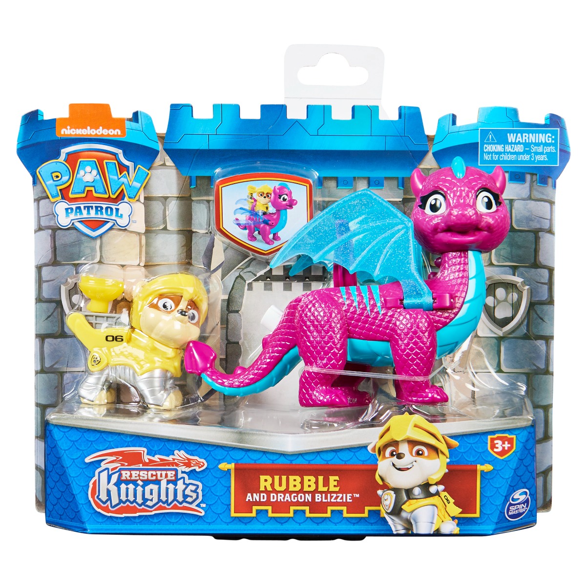 Set minifigurine cu dragon, Paw Patrol Rescue Knights, Rubble 20135265 1 Set minifigurine cu dragon, Paw Patrol Rescue Knights, Rubble 20135265