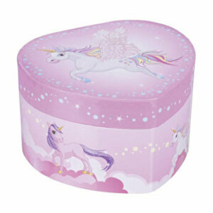 Cutie muzicala inimioara cu unicorn