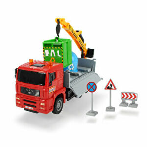 Masina de reciclare Man, cu sunete si lumini, 17 cm