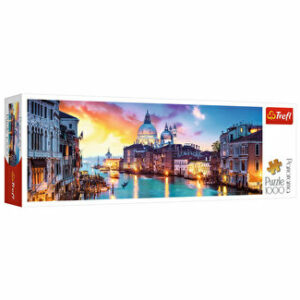 Puzzle Trefl panorama canal Grande Venetia, 1000 piese