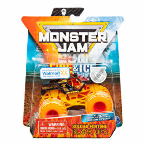 Monster Jam, macheta metalica Fire and Ice - Persoajul soldier Fortune Black Ops