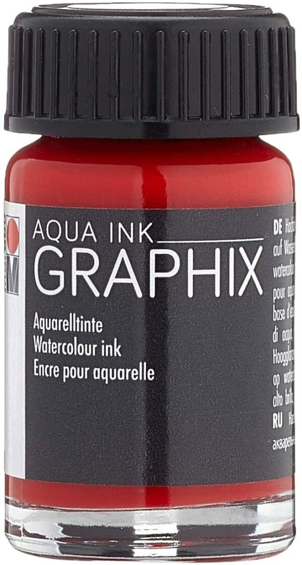 Vopsea - Aqua Ink 032 - Carmine Red, 15 ml | Marabu
