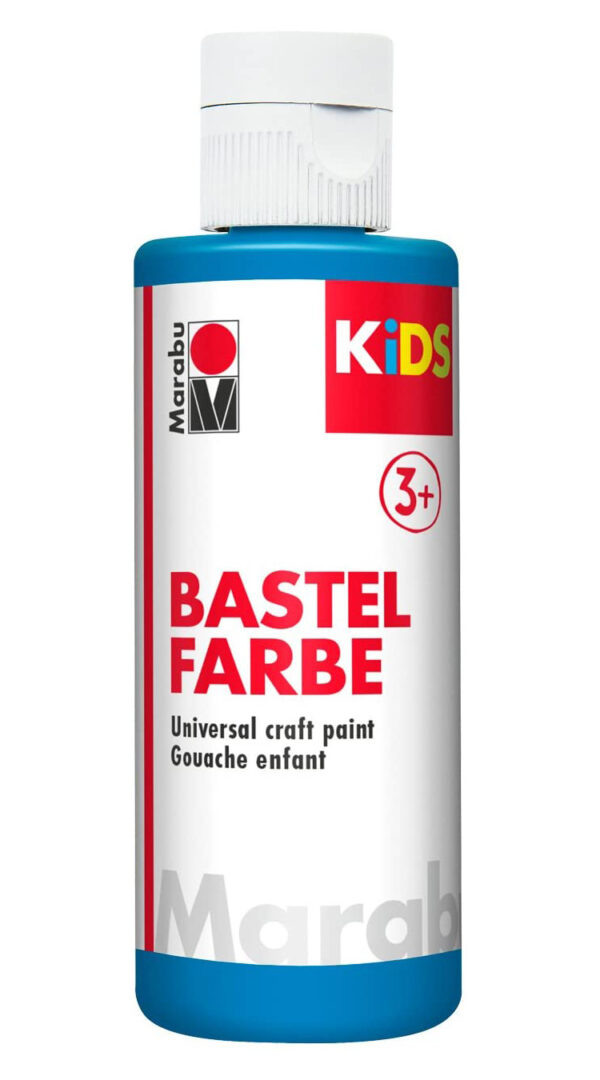 Vopsea pentru copii - Marabu Kids Bastel Fabre, 095 Azure Blue, 80ml | Marabu