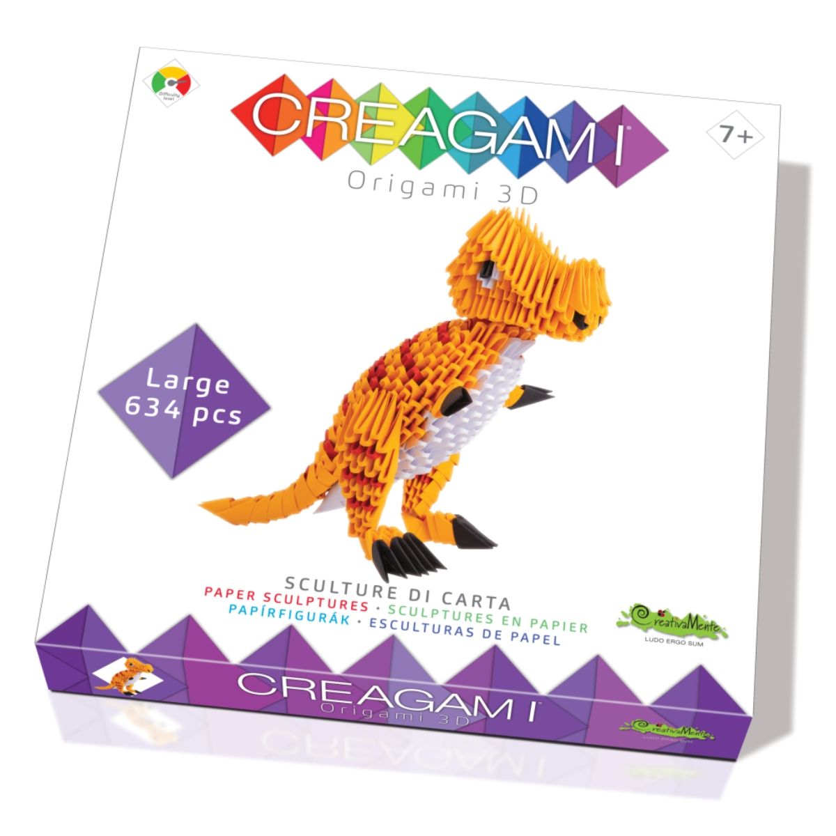 Joc 3D, Dinozaurul T-Rex Origami, Creagami, 634 Piese 1 Joc 3D, Dinozaurul T-Rex Origami, Creagami, 634 Piese