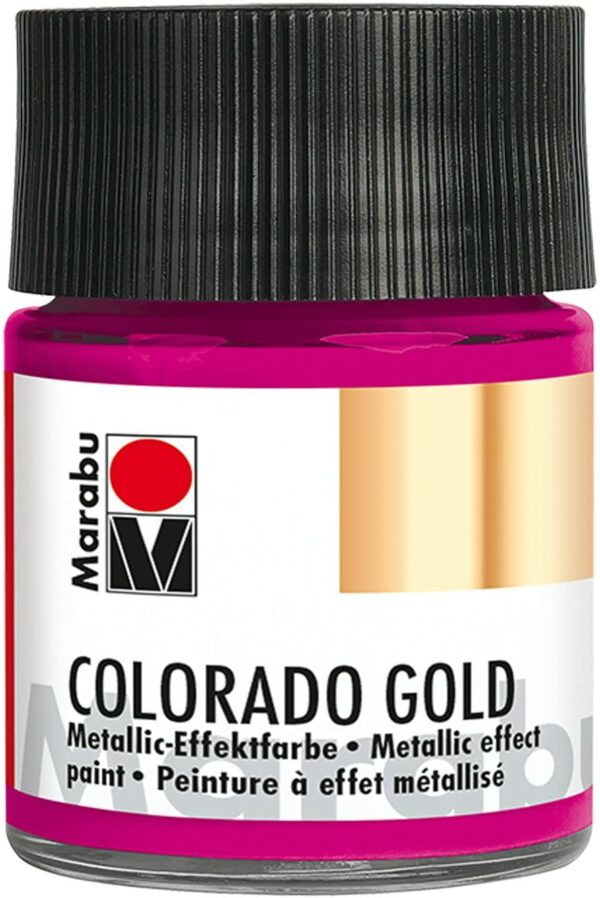Vopsea - Colorado Gold 735 - Metallic Magenta, 50 ml | Marabu