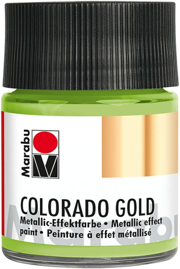 Vopsea - Colorado Gold 762 - Metallic Light Green, 50 ml | Marabu