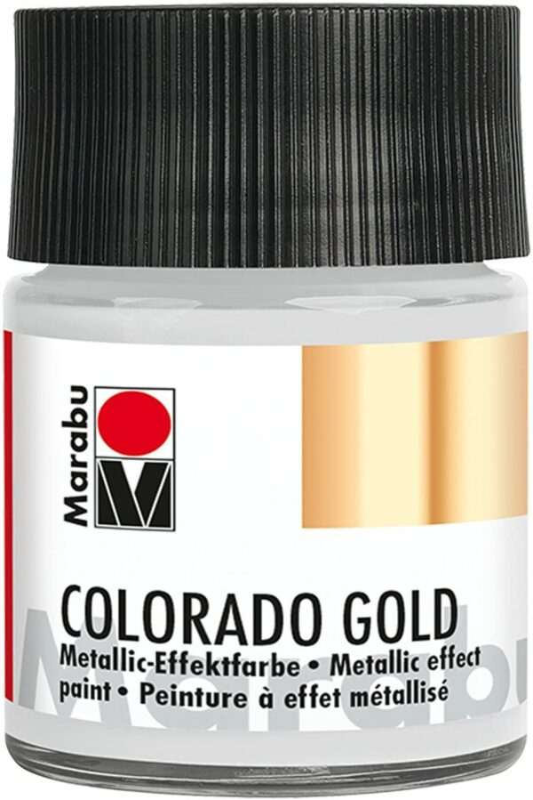 Vopsea - Colorado Gold 782 - Metallic Silver, 50 ml | Marabu
