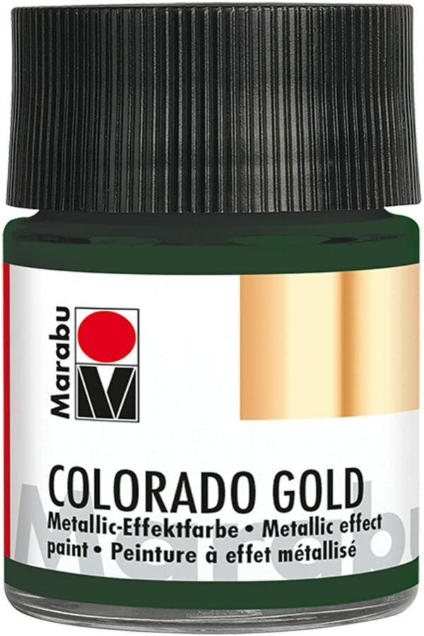 Vopsea - Colorado Gold 768 - Metallic Dark Green, 50 ml | Marabu