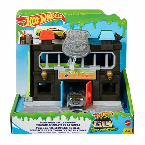 Set circuit cu masinuta Hot Wheels City, Downtown Police Station (GYP38)
