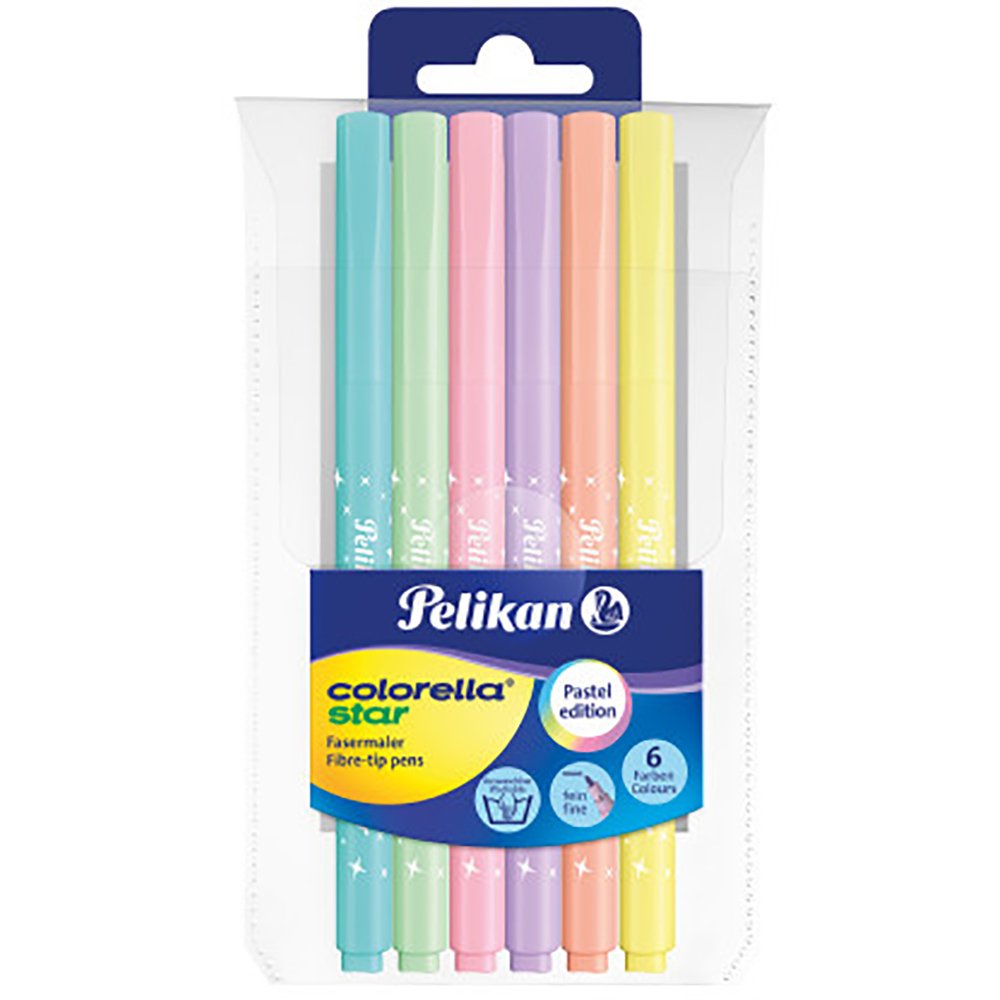 Set carioci Pelikan Colorella Star C302, 6 culori pastel