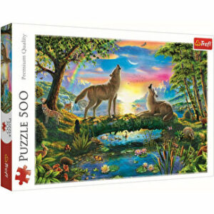 Puzzle Trefl lupi in natura, 500 piese