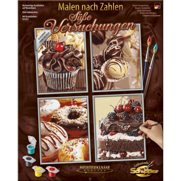 Kit pictura cu numere - Quattro - Sweet Temptations, 48x60 cm | Schipper - imagine 2
