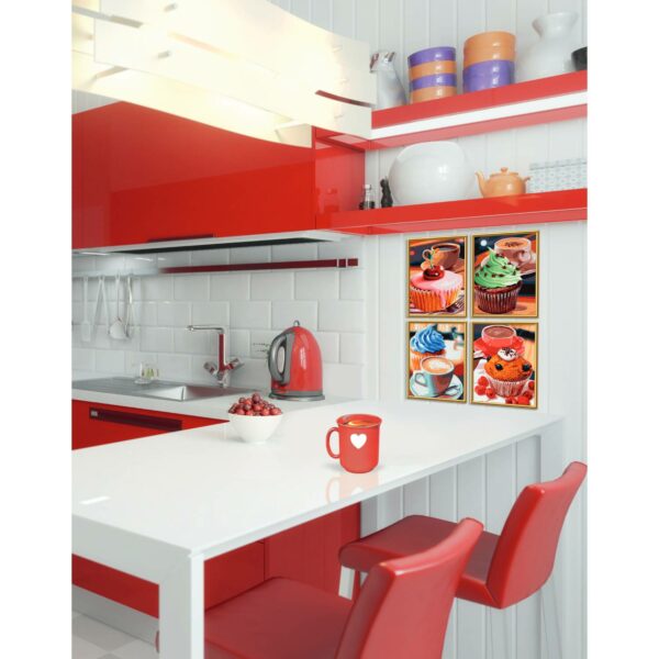 Kit pictura cu numere - Quattro - Cupcakes, 48x60 cm | Schipper - imagine 3