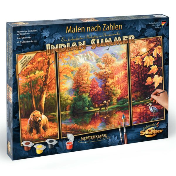 Kit pictura cu numere - Triptic - Indian Summer, 50x80 cm | Schipper - imagine 5