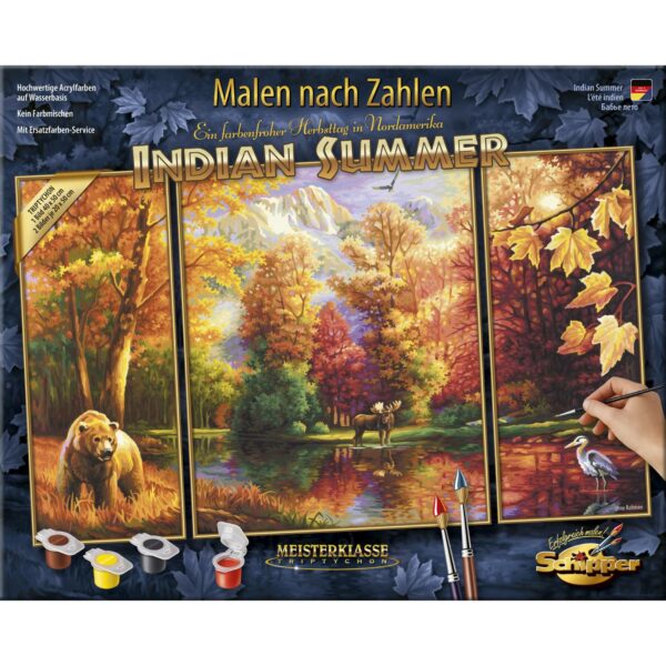 Kit pictura cu numere - Triptic - Indian Summer, 50x80 cm | Schipper - imagine 2